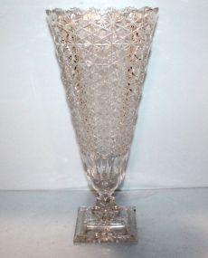 Cut Glass Pedestal Vase