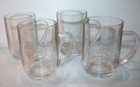 Four John Deere Beer Mugs