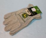 Large John Deere Cowhide Gloves