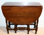 Mahogany Gate Leg Table with One Drawer