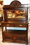 Mahogany Server with Mirrored Top