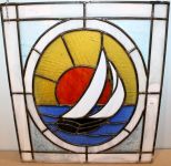 Stained Glass Window of Sailboats