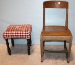Vintage Stool & School Chair
