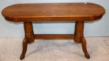 Oval Oak Sofa Table