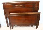 Pair Vintage Mahogany Twin Beds