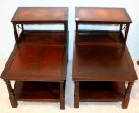 Pair Vintage Mahogany Side Tables