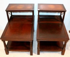 Pair Vintage Mahogany Side Tables