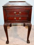 Chippendale Style Two Drawer Side Table