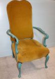 Turquoise Painted Arm Chair
