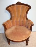 Walnut Victorian Parlor Side Chair