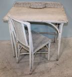 Wicker Desk & Chair