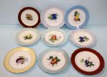 Nine Assorted Fruit Plates & English Ironstone Tureen