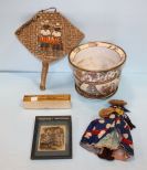 Hand Fan, Doll, Small Picture, Planter & Large Record Spindle