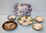 Ironstone Tray, Six Hand Painted Small Plates, Three Bowls & Two Plates