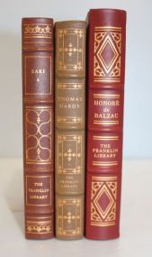 Franklin Library Books Droll Stories by Honore' de Balzac, Saki stories, Wessex Tales by Thomas Hardy