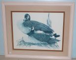 Large Print of Geese Signed Lower Right 42