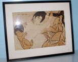 Oriental Print of Mother and Child 21