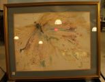 Watercolor of Butterfly Signed Nancy Lund '87; 36