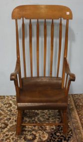 Large Early Pine Boston Rocker 23