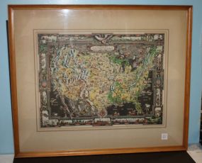 Colortext Map of the United States 28