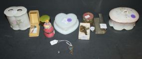 Cross, Baby Pin, Earrings, Charm, and Various Boxes Cross, Baby Pin, Earrings, Charm, and Various Boxes