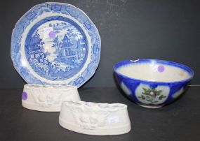 Group of Pottery Two German bisque flower holders 6