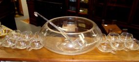 Riekes Crisa Crystal Punch Bowl Riekes Crisa crystal Punch Bowl and cups 14pc. Set