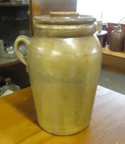 One Handled Brown Churn One handled churn with lid 14 1/2