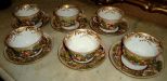 Capodimonte Hard Paste Porcelain Coffee Cups & Saucers Set of 6 capodimonte hard paste porcelain coffee cups, late 19th century - cups 2 1/2