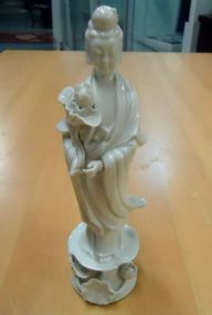 Japanese Figurine White ceramic Japanese figurine 7 1/2