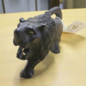 Hand Carved Wooden Lion Hand Carved Wooden Lion; 7