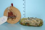 Rope Plaque with Boot and a Resin Figurine of Sterling Castle Rope Plaque with Boot and a Resin Figurine of Sterling Castle