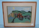 Embroidery of a House in the Gaspe of Quebec, by Carol Weichert Embroidery of a House in the Gaspe of Quebec, by Carol Weichert; 1972, 8