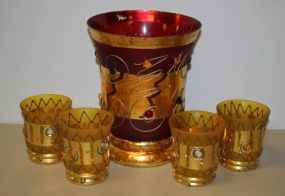 Handcrafted Decorative Cups and A Vase Handcrafted Decorative Cups and A Vase; cups 4