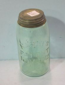 Mason's Patent Nov. 30, 1858 (Jar) Mason's Patent Nov. 30, 1858 (Jar), zinc lid; 7 7/8