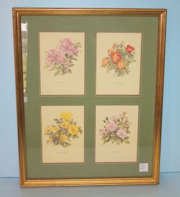 Framed Small Floral Prints Framed Small Floral Prints; 15 1/2