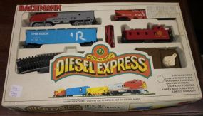 HO Scale Electric Train Set-Diesel Express by Bachmann HO Scale Electric Train Set-Diesel Express by Bachmann