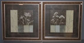 Pair of Large Floral Prints Description: Pair of Large Floral Prints; 34