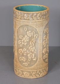 Weller Unmarked Umbrella Stand Description: Weller Unmarked Umbrella Stand, with floral design; 18