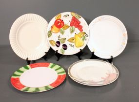 Group of Six Various Design Plates Description: Group of Six Various Design Plates; sizes ranging from 10 1/4