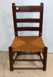 Early Walnut Ladderback Chair 30