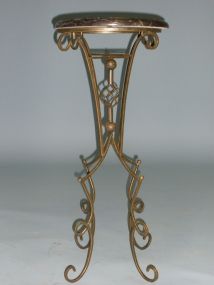 Brass and Marble Plant Stand