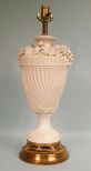 Italian Faience Urn Shaped Table Lamp