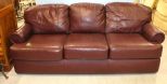 Lane Three Cushion Maroon Sofa
