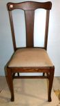 Oak T Back Side Chair