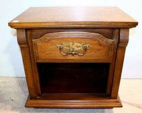 Walnut One Drawer Nightstand