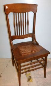 Oak Spindle Back Cane Seat Chair