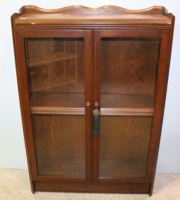 Walnut Two Door Bookcase