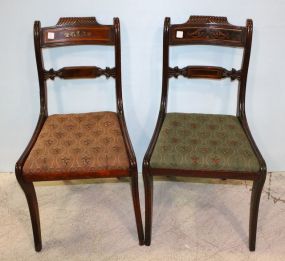 Two Mahogany Inlaid Side Chairs