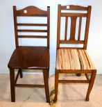 Two Oak Side Chairs